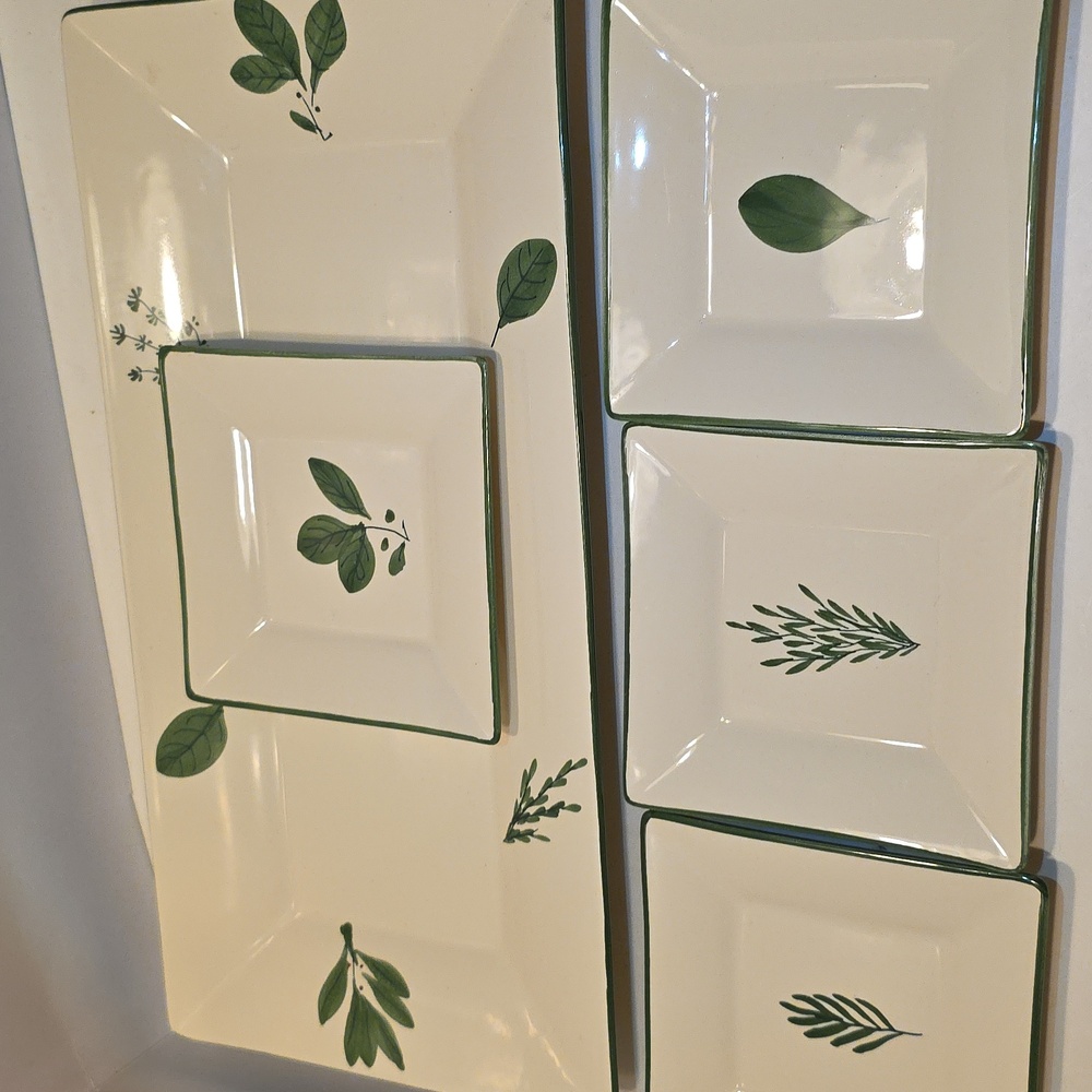 STL Portugal Ceramic Snack Tray 5 Piece Set